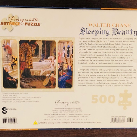 Puzzle: Pomegranate Artpiece Puzzle - Walter Crane Sleeping Beauty, 500 Piece - Picture 2 of 13